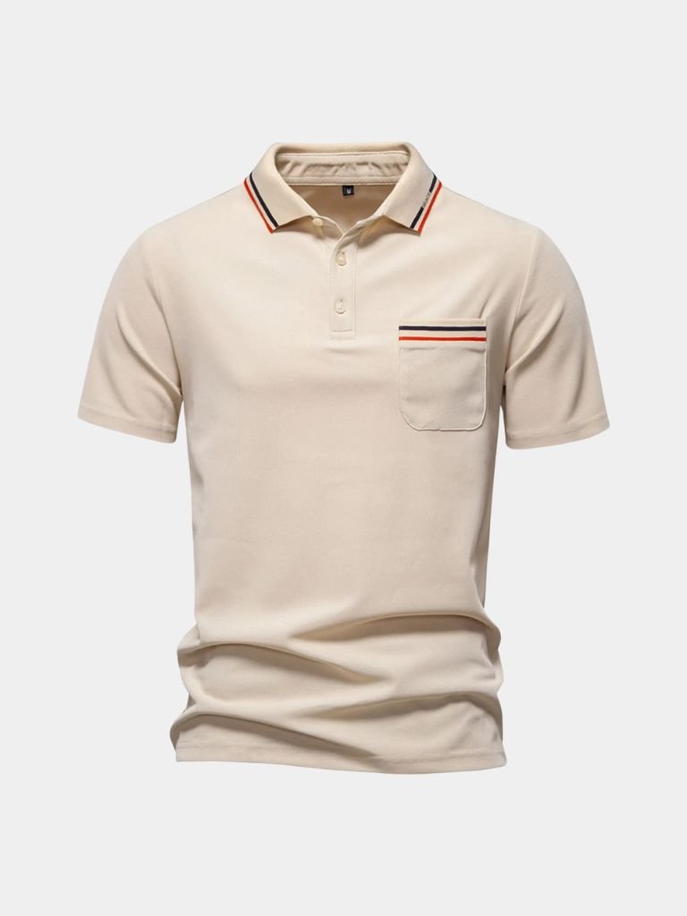 Arnold | Weißes Poloshirt mit Brusttasche