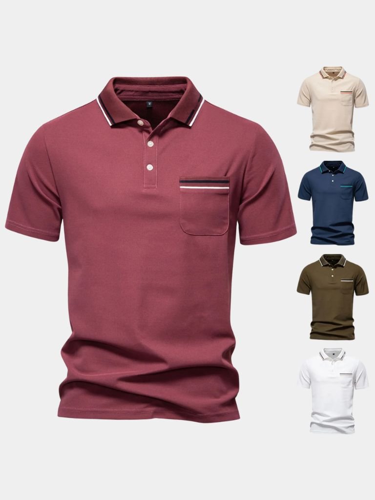 Arnold | Weißes Poloshirt mit Brusttasche