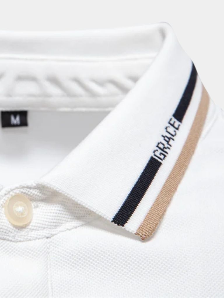 Arnold | Weißes Poloshirt mit Brusttasche