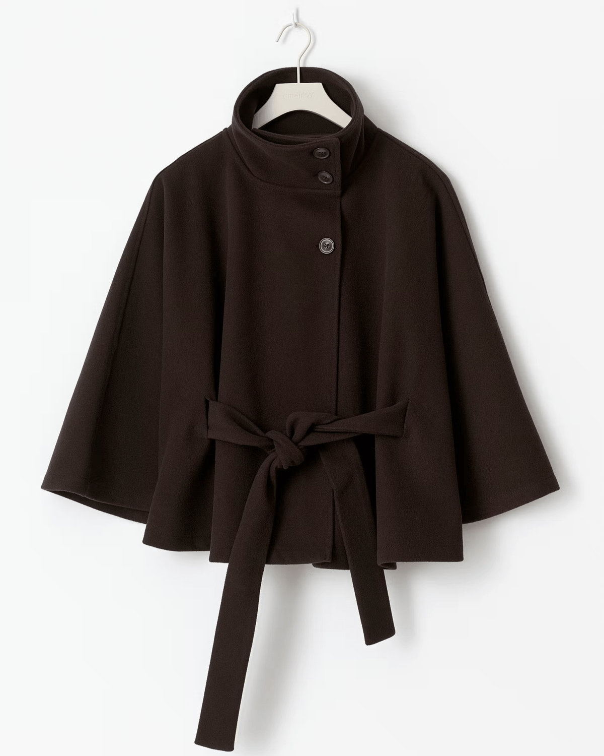 Amelia | Camelfarbener Cape-Mantel mit Gürtel