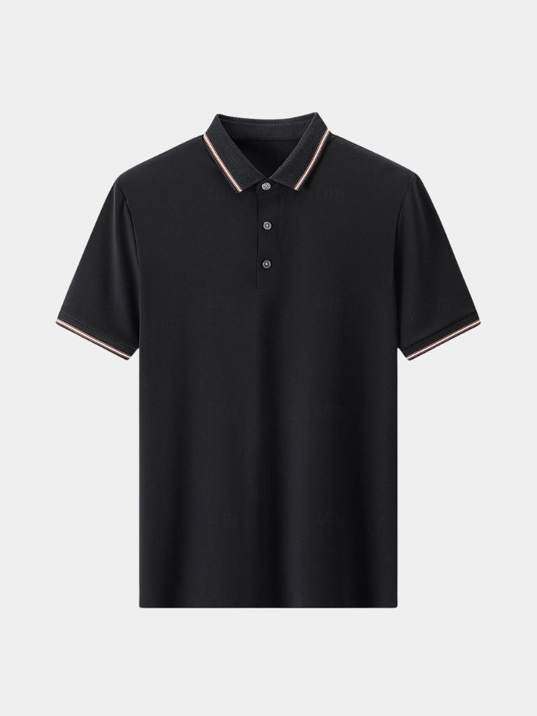 Armin | Dunkelblaues Poloshirt mit Kontrastdetails