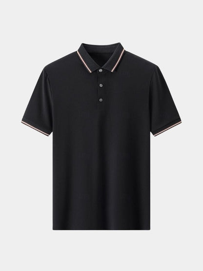 Armin | Dunkelblaues Poloshirt mit Kontrastdetails