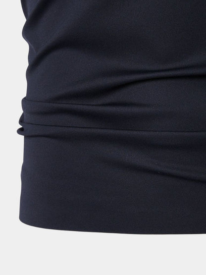 Armin | Dunkelblaues Poloshirt mit Kontrastdetails