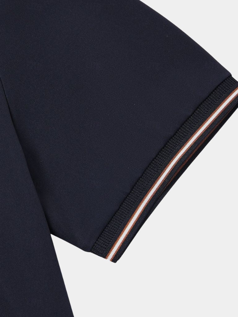 Armin | Dunkelblaues Poloshirt mit Kontrastdetails