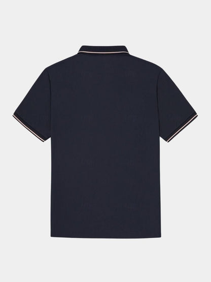 Armin | Dunkelblaues Poloshirt mit Kontrastdetails