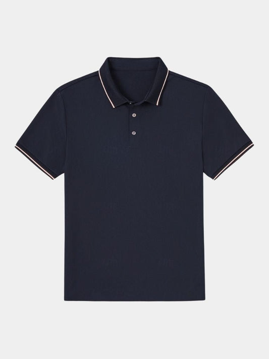 Armin | Dunkelblaues Poloshirt mit Kontrastdetails