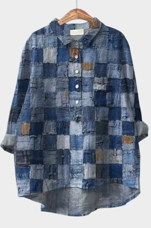Annette | Hemdbluse im Patchwork-Look