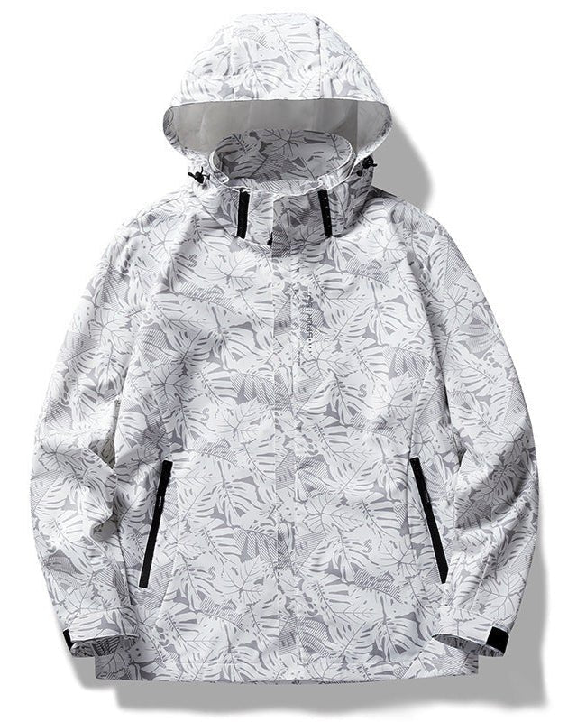 Annette | Wasserabweisende Kapuzenjacke mit Blumenmuster