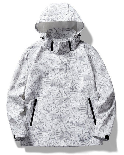 Annette | Wasserabweisende Kapuzenjacke mit Blumenmuster
