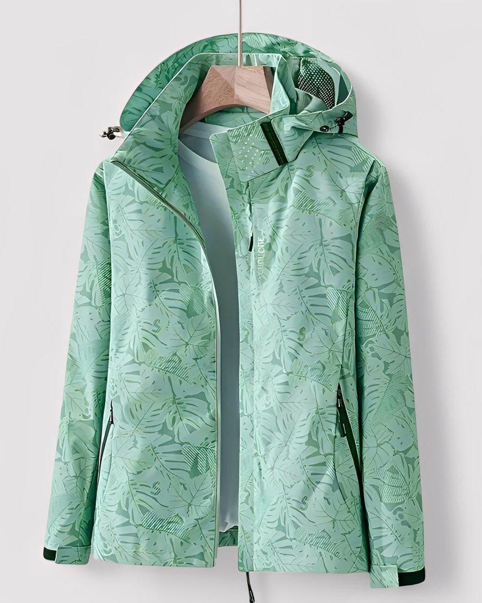 Annette | Wasserabweisende Kapuzenjacke mit Blumenmuster