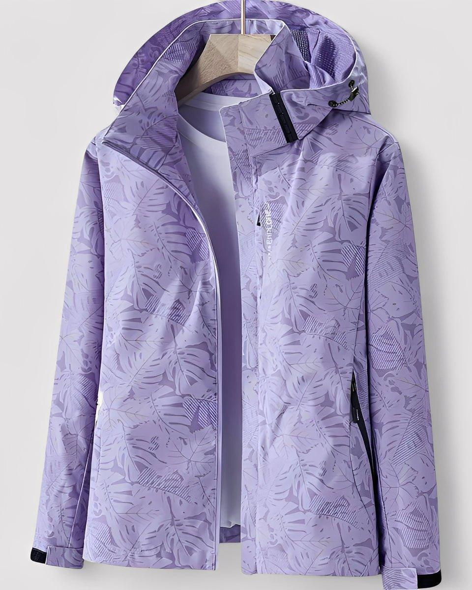 Annette | Wasserabweisende Kapuzenjacke mit Blumenmuster