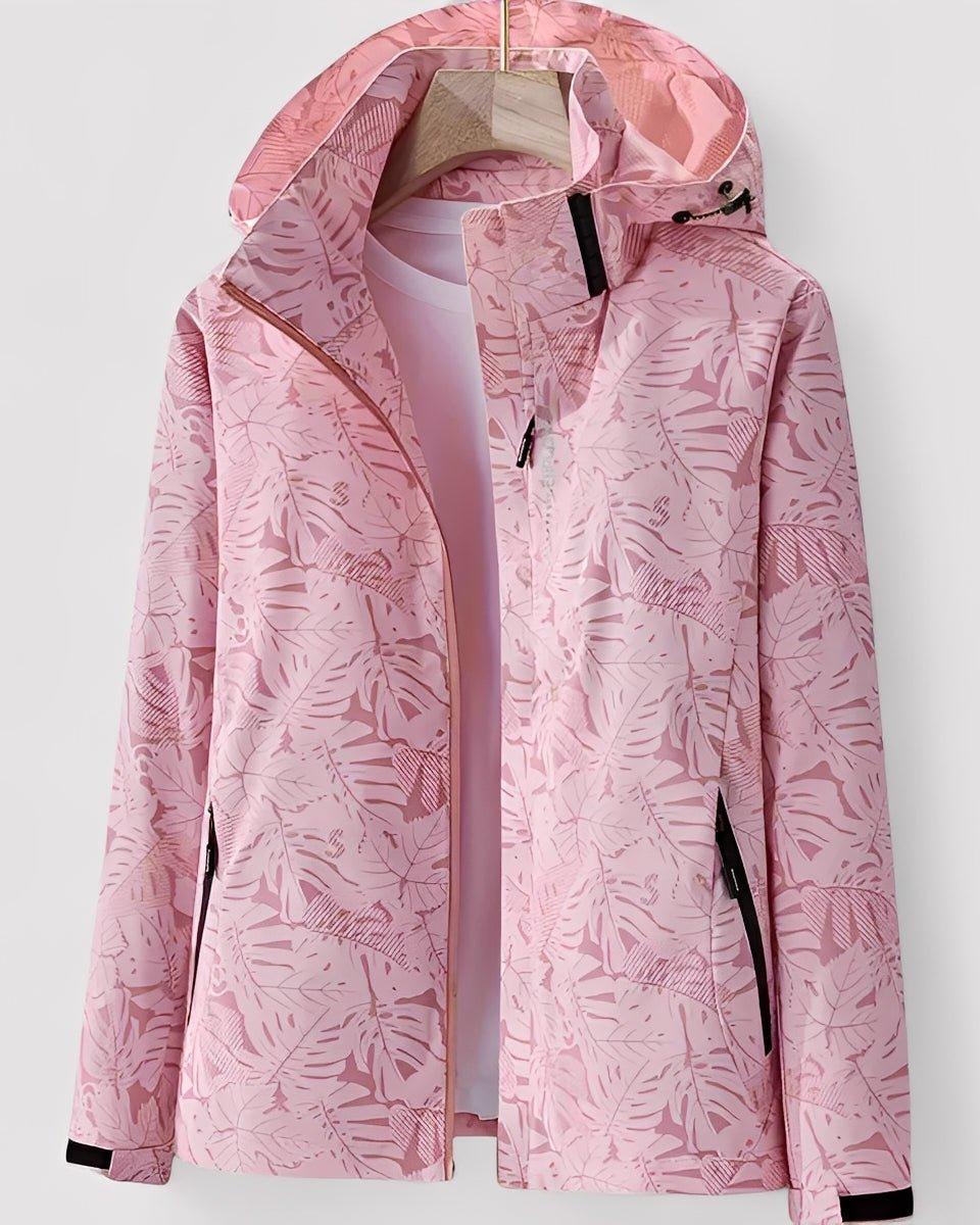 Annette | Wasserabweisende Kapuzenjacke mit Blumenmuster