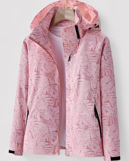 Annette | Wasserabweisende Kapuzenjacke mit Blumenmuster