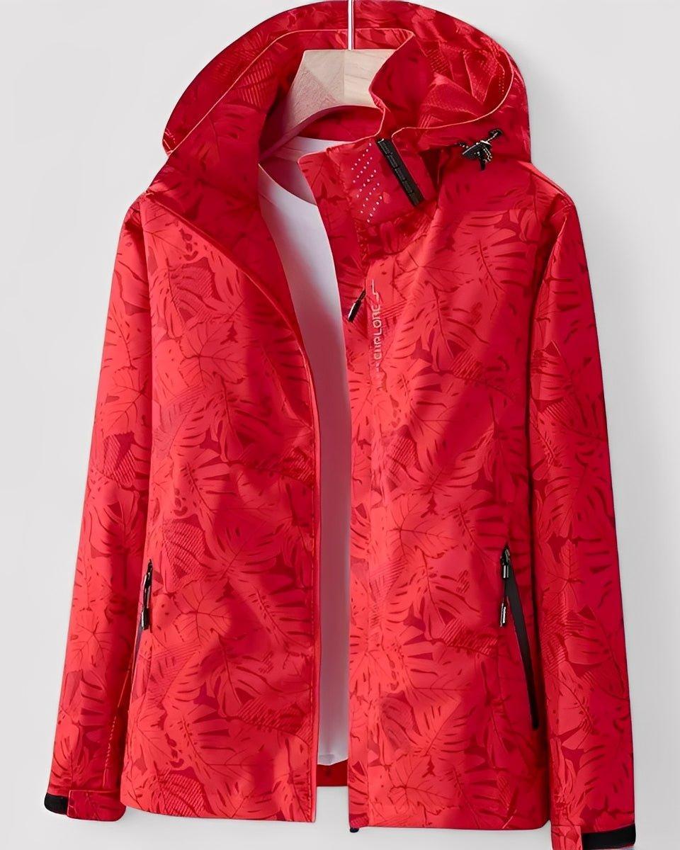 Annette | Wasserabweisende Kapuzenjacke mit Blumenmuster