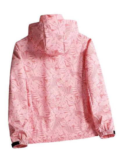 Annette | Wasserabweisende Kapuzenjacke mit Blumenmuster
