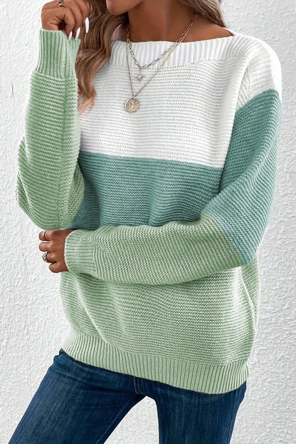 Anna | Colorblock-Pullover in Flieder
