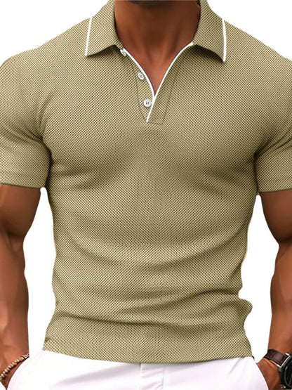 Arno | Blaues Poloshirt mit Kontrastdetails