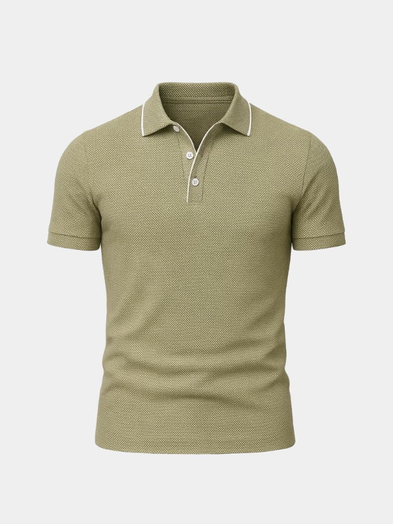 Arno | Blaues Poloshirt mit Kontrastdetails