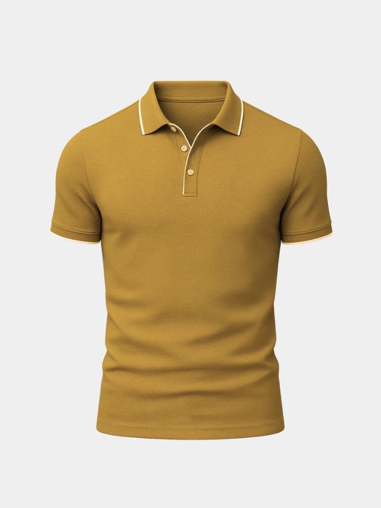 Arno | Blaues Poloshirt mit Kontrastdetails