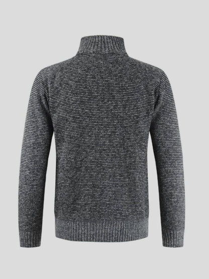 Arno | Anthrazitfarbene Strick-Steppjacke