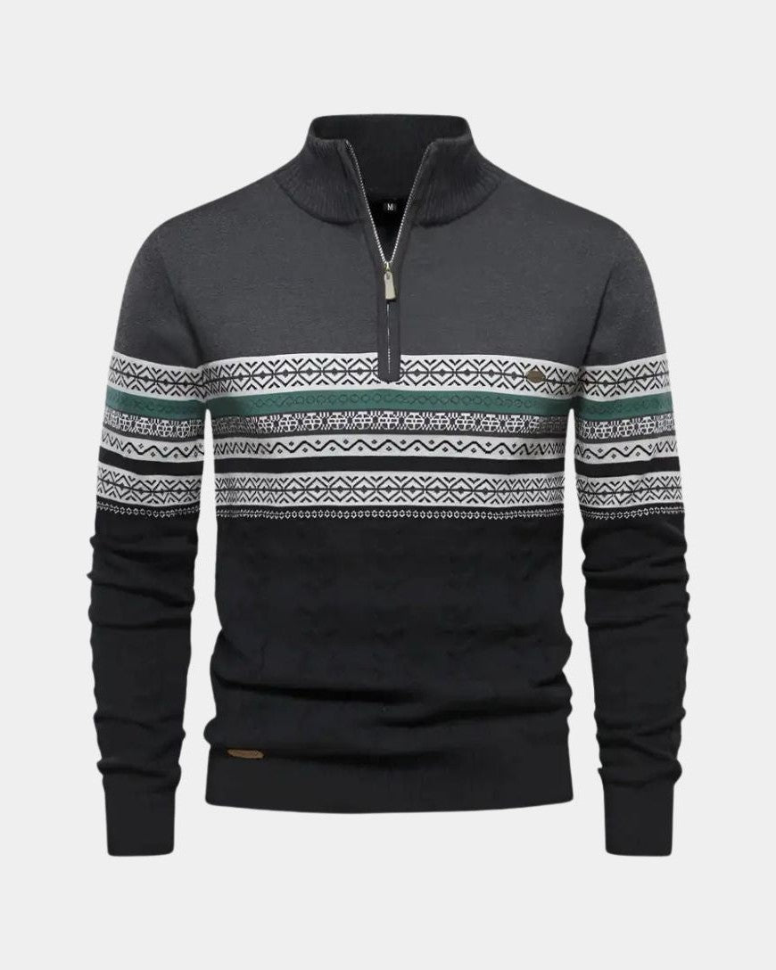 Arno | Gemusterter Troyer-Pullover
