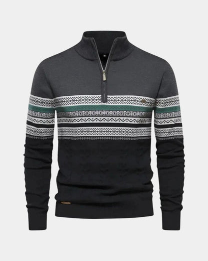 Arno | Gemusterter Troyer-Pullover