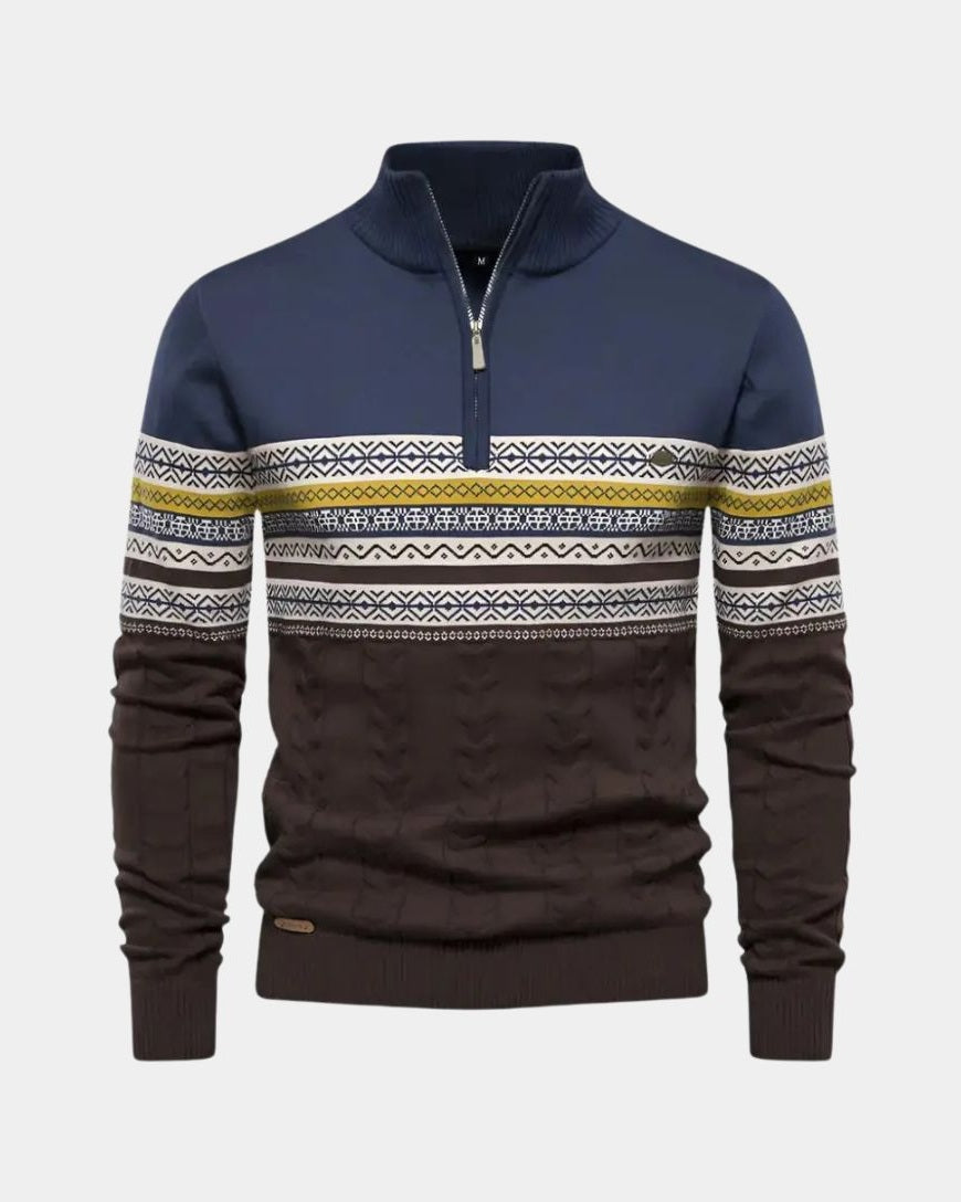 Arno | Gemusterter Troyer-Pullover