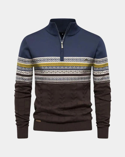 Arno | Gemusterter Troyer-Pullover