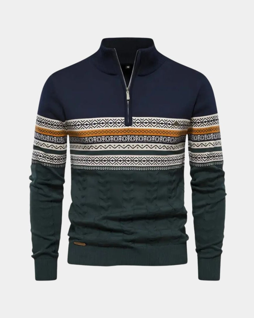 Arno | Gemusterter Troyer-Pullover