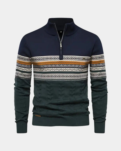 Arno | Gemusterter Troyer-Pullover