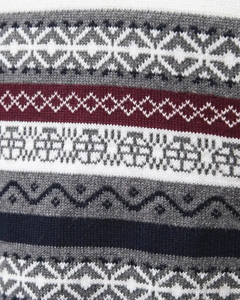 Arno | Gemusterter Troyer-Pullover