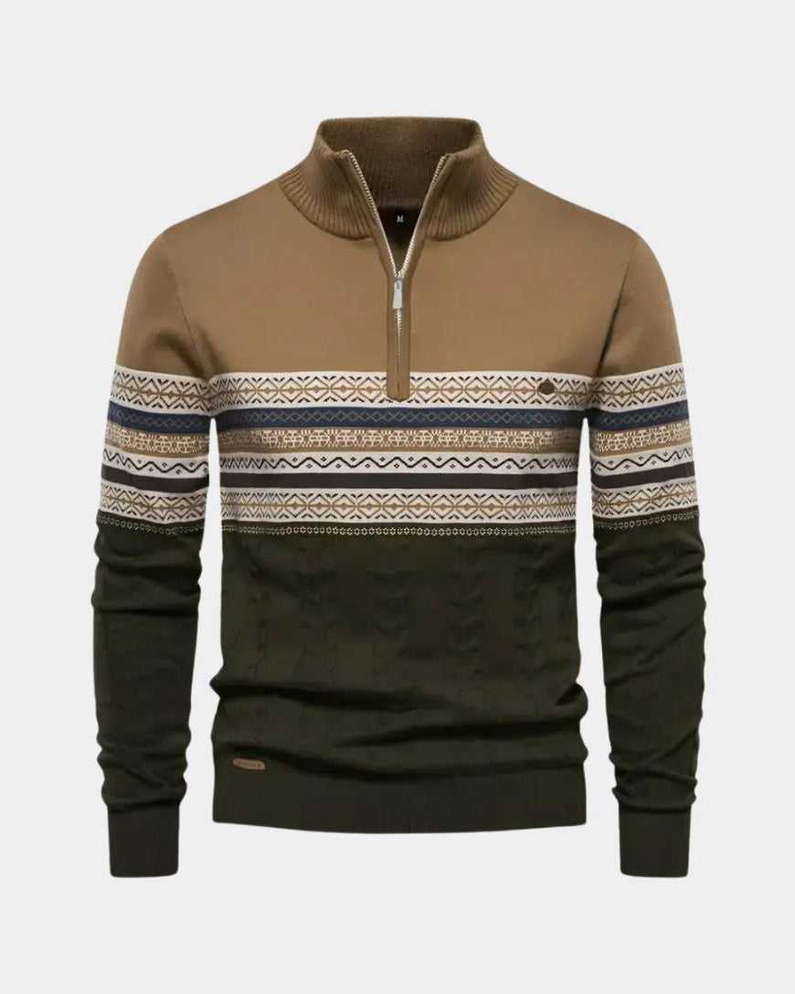 Arno | Gemusterter Troyer-Pullover