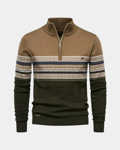 Arno | Gemusterter Troyer-Pullover