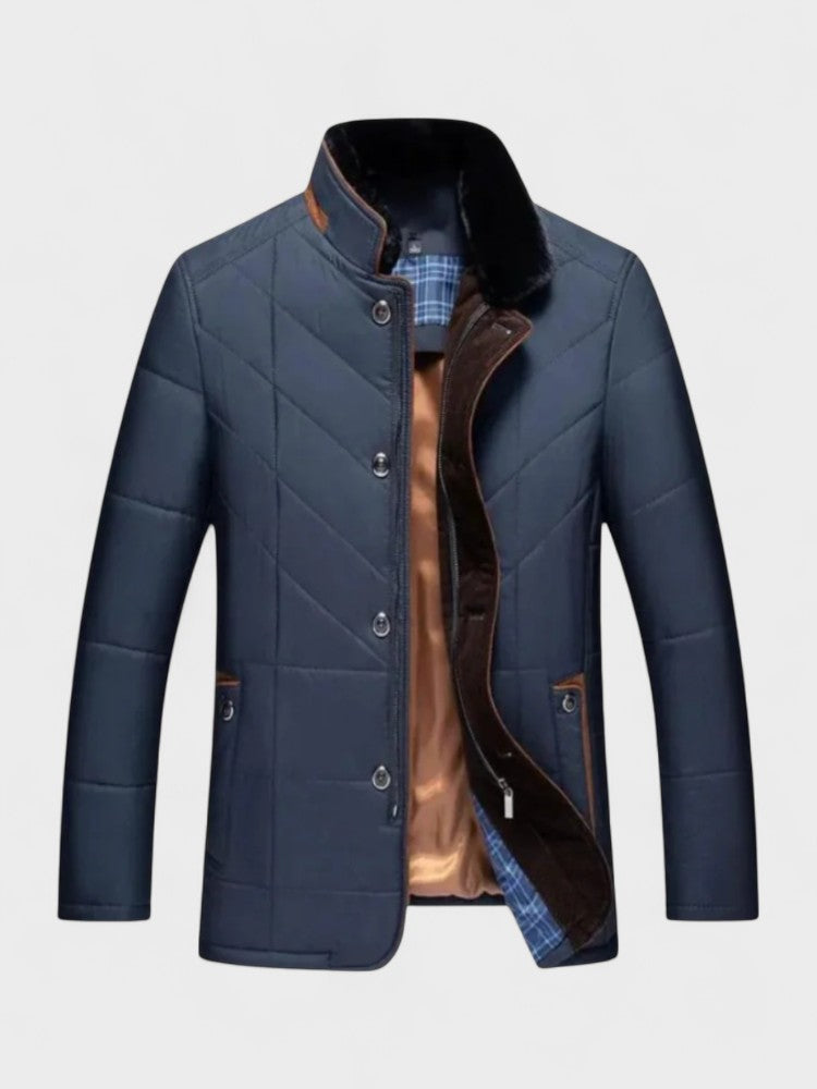 Ambros | Dunkelblaue Steppjacke