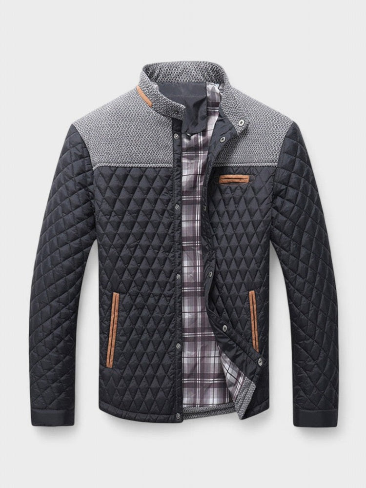 Ansgar | Anthrazitfarbene Steppjacke