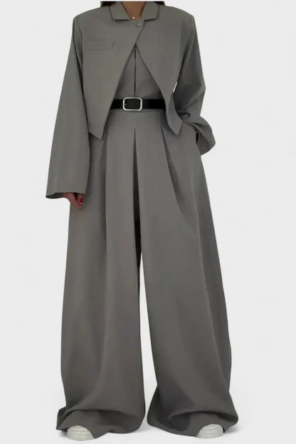 Anthea | Dreiteiliges Blazer-, Bustier- & Hosen-Set