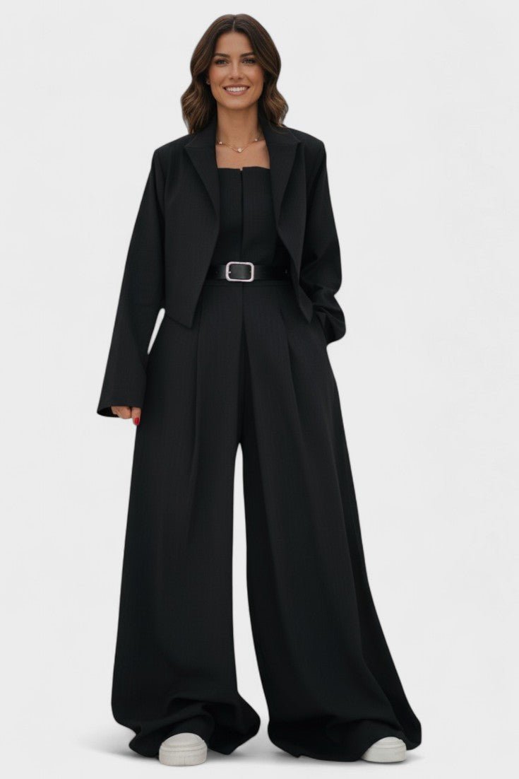 Anthea | Dreiteiliges Blazer-, Bustier- & Hosen-Set