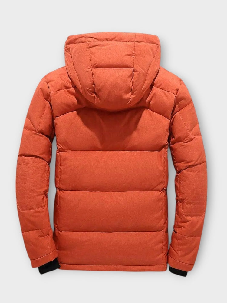 Arthur | Oranger Winterparka mit Kapuze