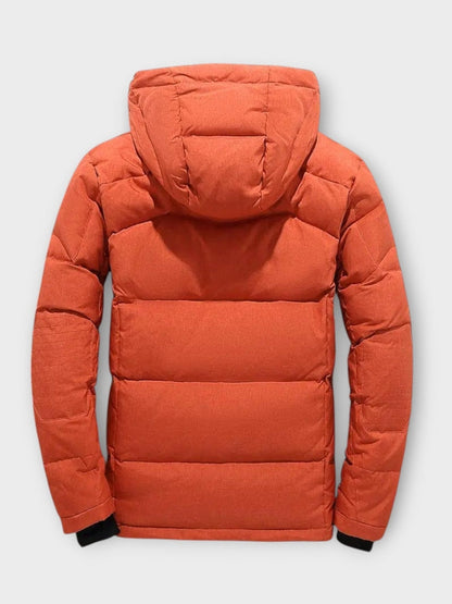 Arthur | Oranger Winterparka mit Kapuze