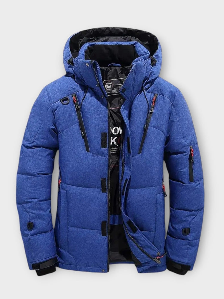 Arthur | Oranger Winterparka mit Kapuze