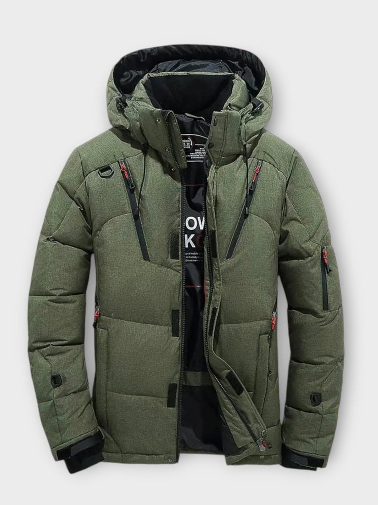 Arthur | Oranger Winterparka mit Kapuze