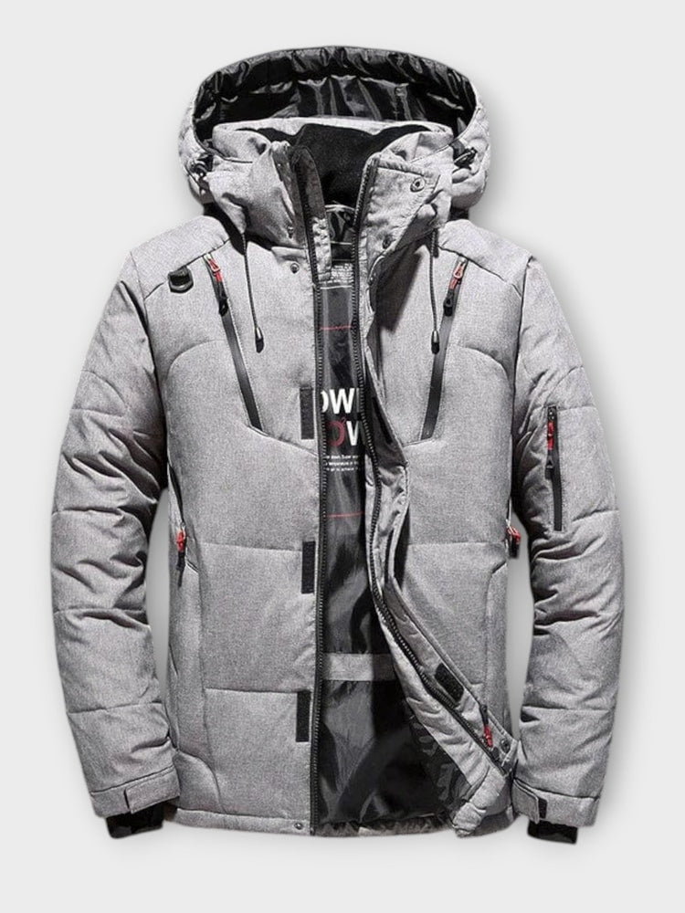 Arthur | Oranger Winterparka mit Kapuze