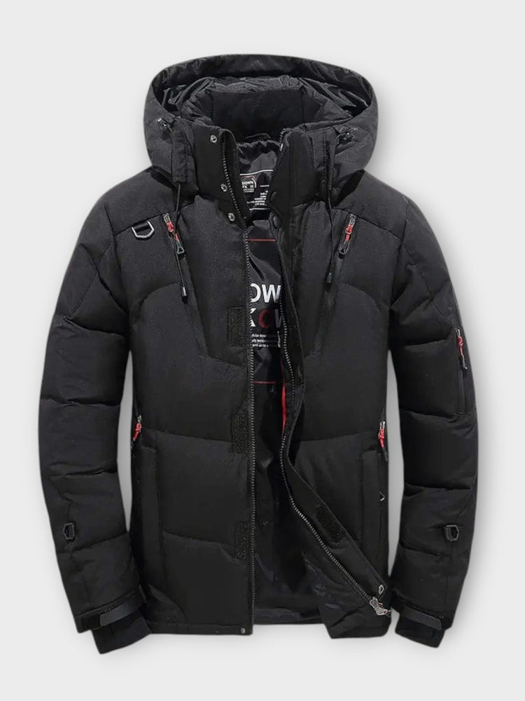 Arthur | Oranger Winterparka mit Kapuze