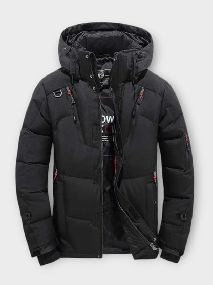 Arthur | Oranger Winterparka mit Kapuze