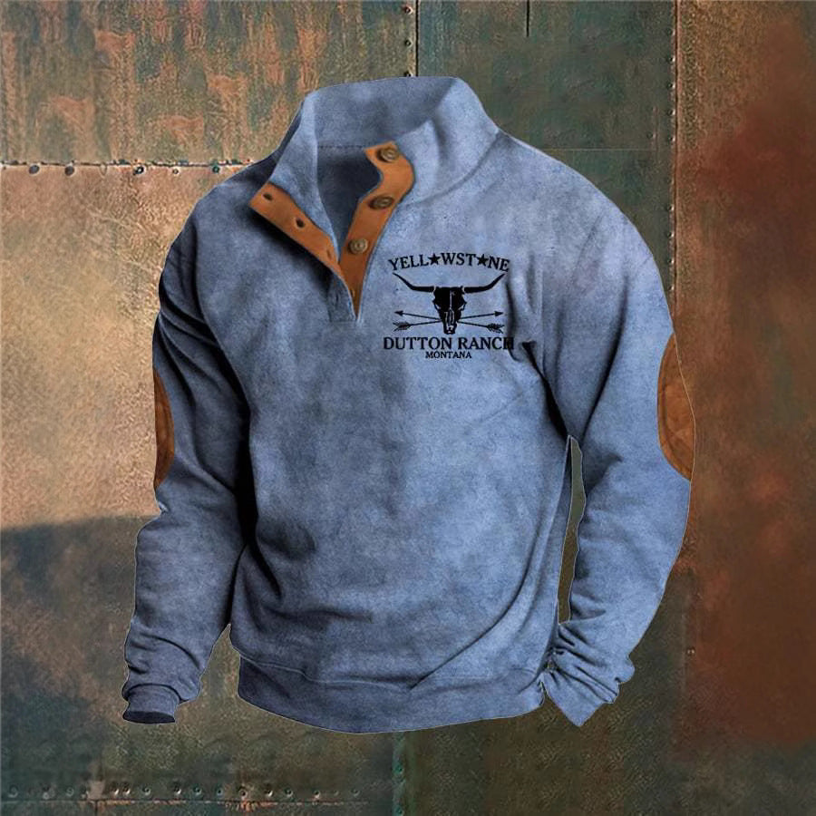 August | Beigefarbenes Sweatshirt mit Stehkragen