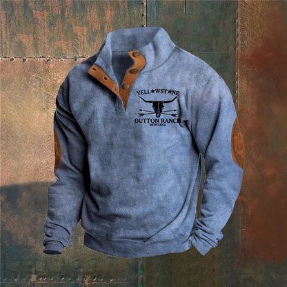 August | Beigefarbenes Sweatshirt mit Stehkragen