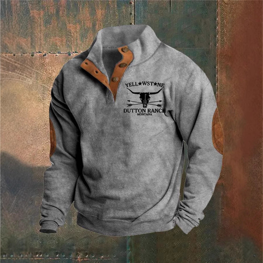 August | Beigefarbenes Sweatshirt mit Stehkragen