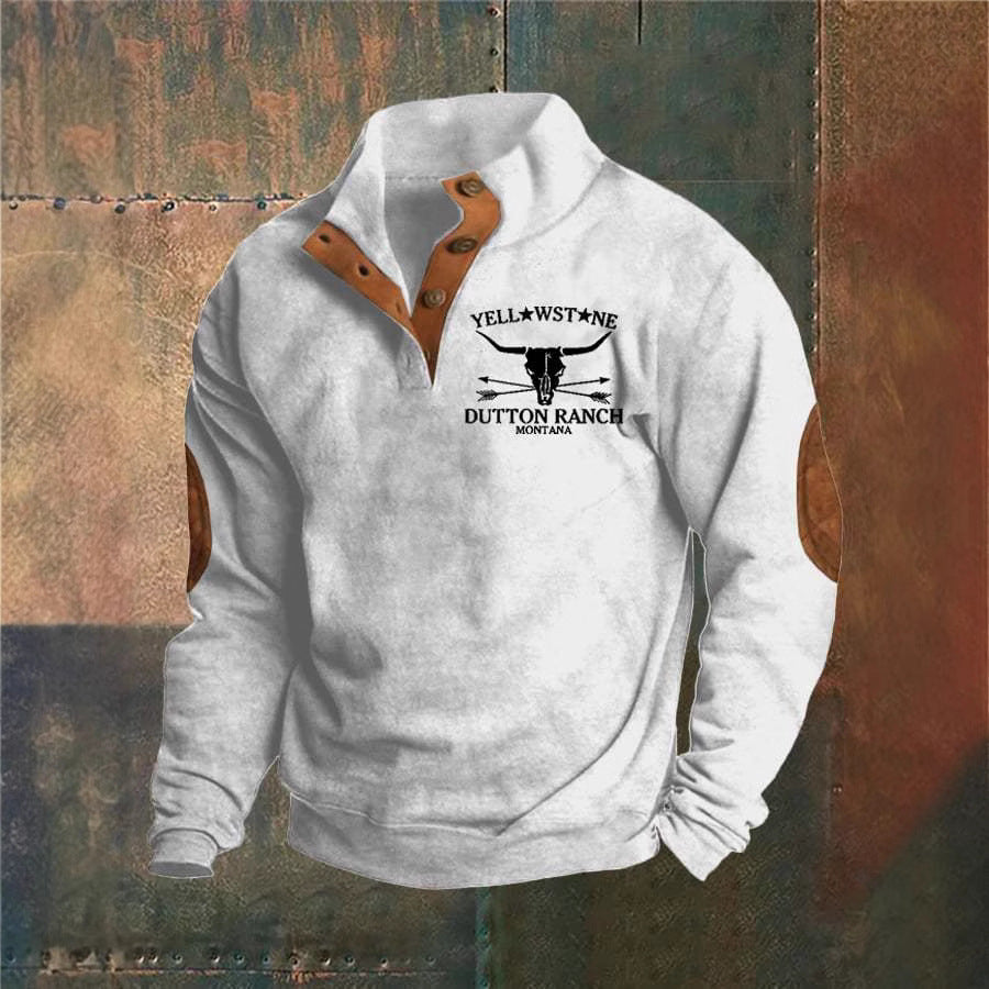 August | Beigefarbenes Sweatshirt mit Stehkragen