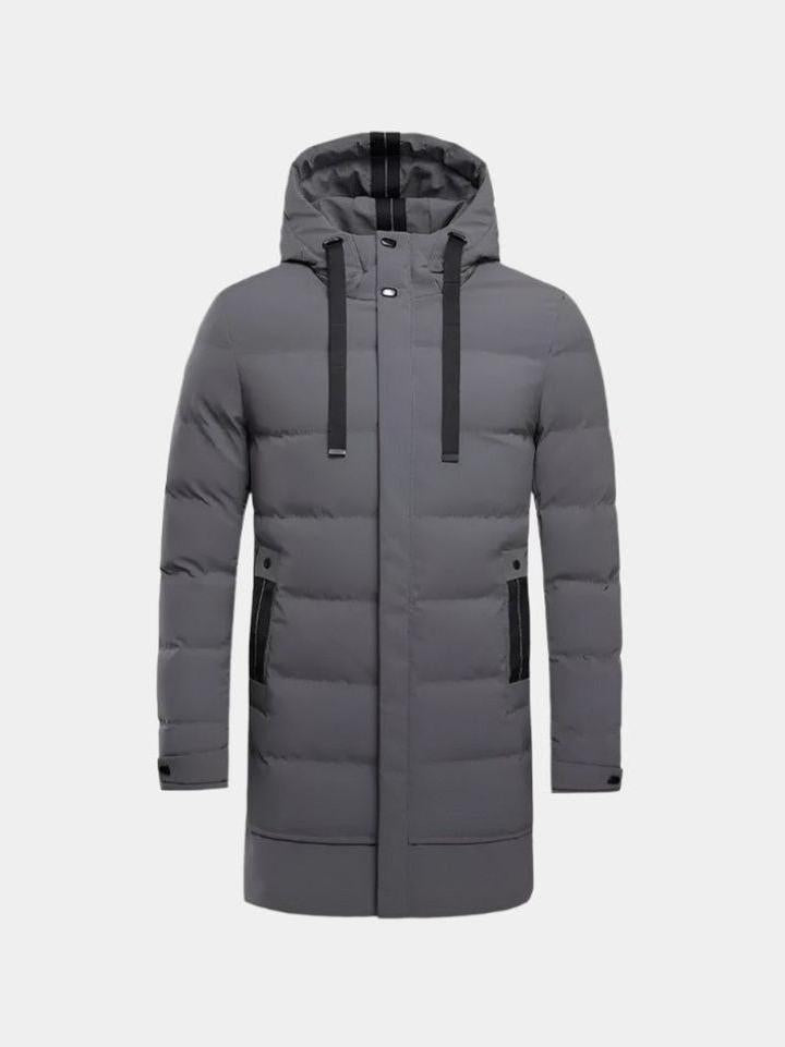 Arnulf | Schwarze Steppjacke mit Kapuze
