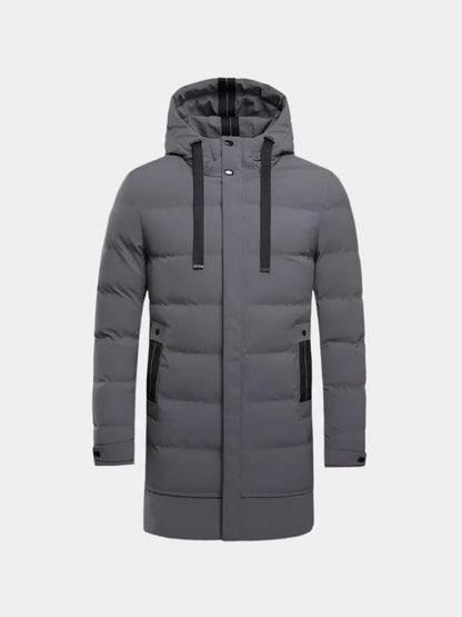 Arnulf | Schwarze Steppjacke mit Kapuze